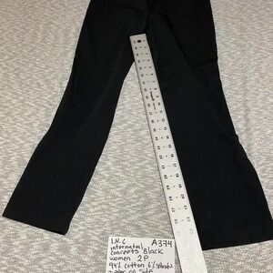 INC International Concepts black dress pants zipper on side Size 2P. SKU-A374